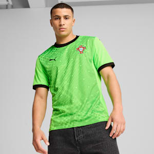Portugal 2025 Goalkeeper Short Sleeves Jersey Men, Fluro Green Pes-PUMA Black, extralarge-GBR