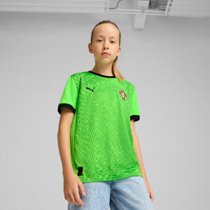 Portugal 2025 Short Sleeves Goalkeeper Jersey Youth, Fluro Green Pes-PUMA Black, extralarge-GBR