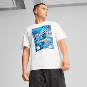 メンズ オリンピック マルセイユ FTBLNRGY+ 半袖 Tシャツ, PUMA White-PUMA Navy, extralarge-JPN