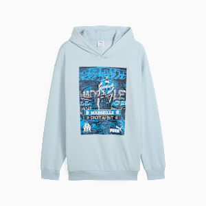 メンズ オリンピック マルセイユ FTBLNRGY+ フーディ, Frosted Dew-PUMA Navy, extralarge-JPN