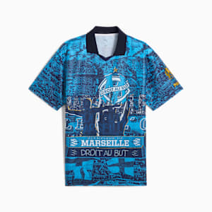 メンズ オリンピック マルセイユ FTBLNRGY+ レトロ 半袖 シャツ, Bleu Azur, extralarge-JPN