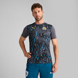 Olympique de Marseille Pre-match Jersey Men, Galactic Gray-Puma Team Gold, extralarge-GBR