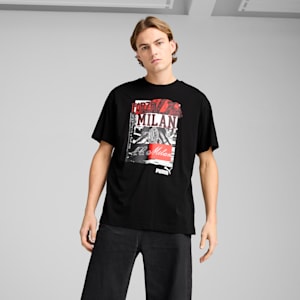 メンズ ACミラン FTBLNRGY+ 半袖 Tシャツ, PUMA Black-For All Time Red, extralarge-JPN