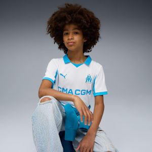Olympique Marseille 25/26 Home Jersey Youth, PUMA White-Bleu Azur, extralarge-GBR