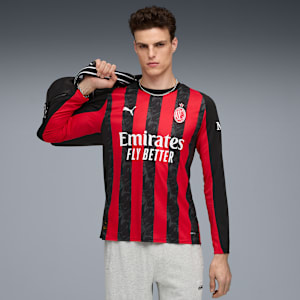 メンズ サッカー ACミラン 2025-26 レプリカ 長袖 ユニフォーム, For All Time Red-PUMA Black, extralarge-JPN