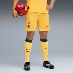 25/26 AC MILAN THIRD KIT Replica Men’s Football Shorts, Sunny Yellow-Dark Myrtle, extralarge-IND