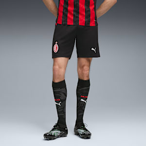 ACM Replica Men’s RE:FIBRE Breathable Football Shorts, PUMA Black-For All Time Red, extralarge-IND