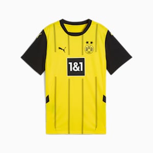 Borussia Dortmund 24/25 Women's Replica Home Soccer Jersey, Printed Puma text at left chest, extralarge