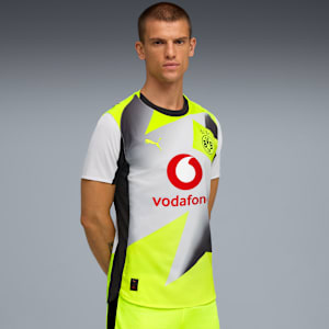 Borussia Dortmund Authentic Away 25/26 Men's Soccer Jersey, Silver Mist-Yellow Alert, extralarge