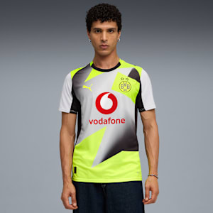 Borussia Dortmund Men's Away Replica Jersey, Silver Mist-Yellow Alert, extralarge-IND