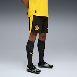 BVB Shorts Rep w/ blocking Men, PUMA Black-Faster Yellow, extralarge