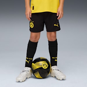 BVB Shorts Rep w/blocking Youth, PUMA Black-Faster Yellow, extralarge
