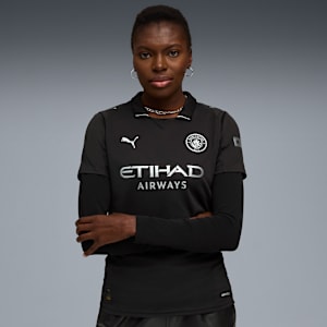 Manchester City 25/26 Replica Away Jersey Women, PUMA Black, extralarge