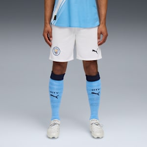 Manchester City 25/26 Men's Home Replica Shorts, PUMA White-Team Light Blue, extralarge-IND