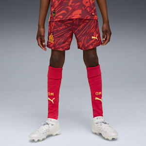 Olympique de Marseille 25/26 Goalkeeper Shorts Youth, Dark Crimson-Sunny Yellow-Dark Poppy, large