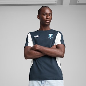 Malmö FF ftblARCHIVE Men's Football Tee, Dark Night-PUMA White, extralarge-IND