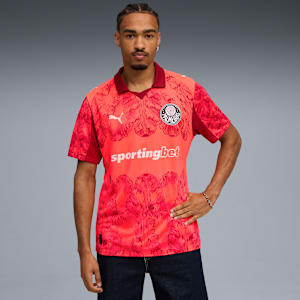 PUMA x KIDSUPER Men's Sweat-Wicking Replica Jersey, Glowing Red-Dark Crimson, extralarge-IND
