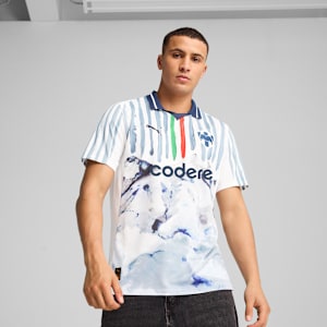 PUMA x KIDSUPER Men's Sweat-Wicking Replica Jersey, PUMA White-Deep Navy, extralarge-IND