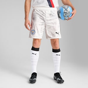 PUMA X KIDSUPER MCFC Men Performance Football Shorts, PUMA White-PUMA Black, extralarge-IND