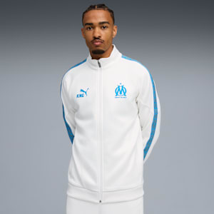 Olympique de Marseille KING Anthem Jacket Men, PUMA White-Bleu Azur, extralarge-GBR