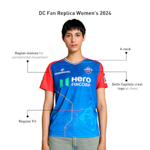 PUMA x DC 2024 Women's Replica Jersey, For All Time Red-Strong Blue, extralarge-IND