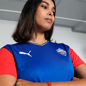 PUMA x DC 2024 Women's Fan Jersey, For All Time Red-Strong Blue, extralarge-IND