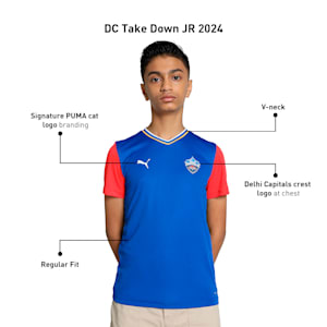 PUMA x DC 2024 Youth Fan Jersey, For All Time Red-Strong Blue, extralarge-IND