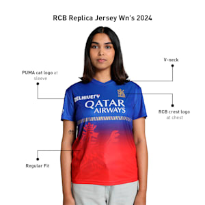 PUMA x RCB 2024 Women's Replica Jersey, Surf The Web-For All Time Red, extralarge-IND