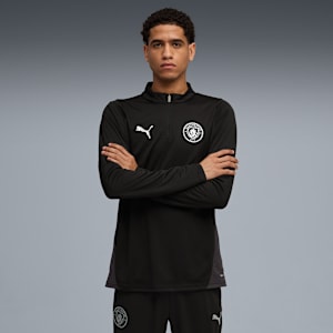 メンズ マンチェスターシティ FC トレーニング クォータージップ トップ, PUMA Black-PUMA Silver, extralarge-JPN