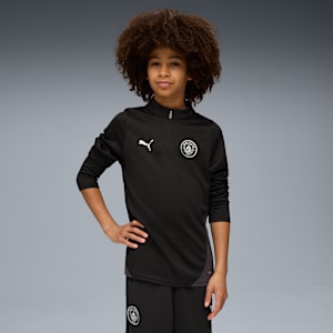 キッズ 2025-26 マンチェスターシティ FC 1/4 ジップトップ 128-164cm, PUMA Black-PUMA Silver, extralarge-JPN
