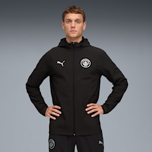 Manchester City Softshell Men’s Full Zip Training Jacket, PUMA Black-PUMA Silver, extralarge-IND