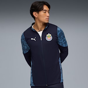 Chamarra de entrenamiento para hombre CD Guadalajara, PUMA Navy-PUMA Silver, large