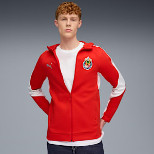 CD Guadalajara EVOSTRIPE Hooded Jacket Men, PUMA Red-PUMA White, extralarge
