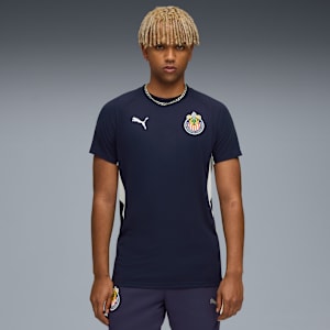 Playera para hombre CD Guadalajara EVOSTRIPE, PUMA Navy-PUMA White, large