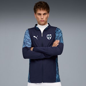 Chamarra de entrenamiento para hombre CF Monterrey, PUMA Navy-PUMA Silver, extralarge