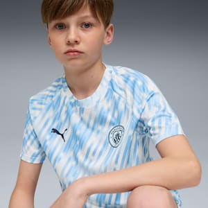 Manchester City Pre-match Jersey Big Kids, Silver Sky, extralarge