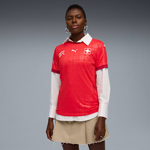 Switzerland Women's Team 2025 Home Jersey Women, PUMA Red-Dark Crimson, extralarge-GBR