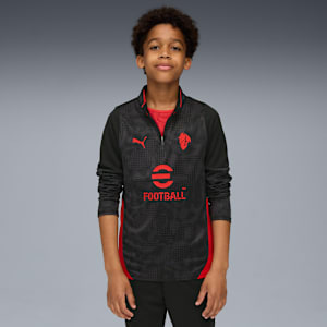 AC Milan Training Quarter-Zip Top Youth, PUMA Black-For All Time Red, extralarge-GBR