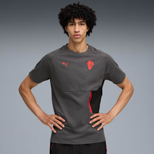 メンズ ACミラン プーマテック ポケット 半袖 Tシャツ, Shadow Gray-For All Time Red, extralarge-JPN