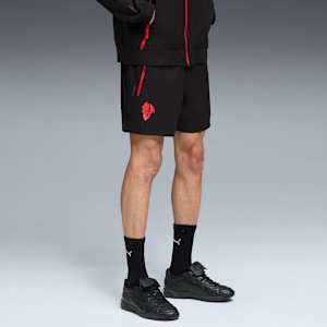 メンズ ACミラン プーマテック リラックスド ウーブン ショーツ, PUMA Black-For All Time Red, extralarge-JPN