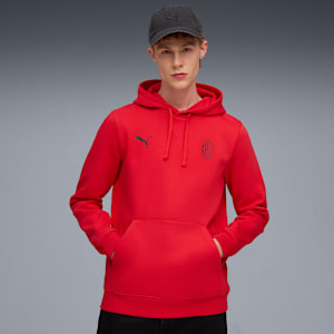 AC Milan FtblEssentials Hoodie Men, For All Time Red-PUMA Black, extralarge