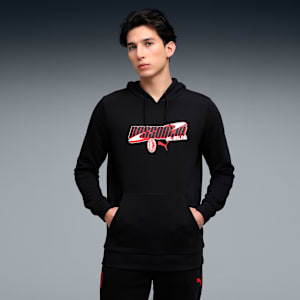 ACM Football Culture Men's Regular Fit Hoodie, PUMA Black-For All Time Red, extralarge-IND
