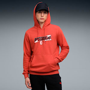 ACM Football Culture Men's Regular Fit Hoodie, Red Fire-Alpine Snow, extralarge-IND