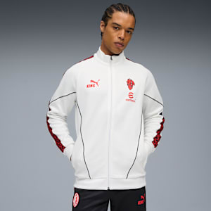 AC Milan KING Anthem Jacket Men, PUMA White-For All Time Red, extralarge