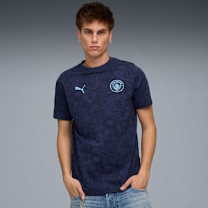 Manchester City FtblCulture All-Over Print Tee Men, Deep Navy, large
