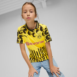 Jersey KIDSUPER x BORUSSIA DORTMUND para adolescentes, Faster Yellow-PUMA Black, extralarge