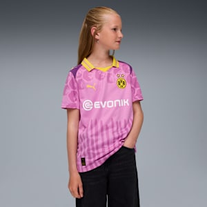Jersey KIDSUPER x BORUSSIA DORTMUND para adolescentes, Mauve Pop-Faster Yellow, extralarge