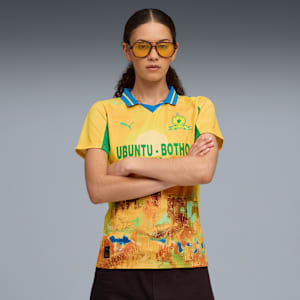 KIDSUPER x MAMELODI SUNDOWNS Jersey Women, Pelé Yellow-Fast Green, extralarge