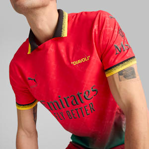 AC MILAN x OFF-WHITE™ Authentic Men's Soccer Jersey, For All Time Red-PUMA Black, extralarge