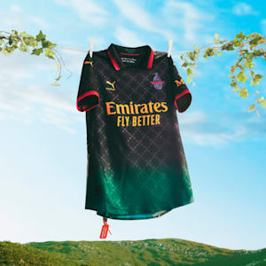 AC MILAN x OFF-WHITE™ Replica Men's Soccer Jersey, PUMA Black-Power Green, extralarge